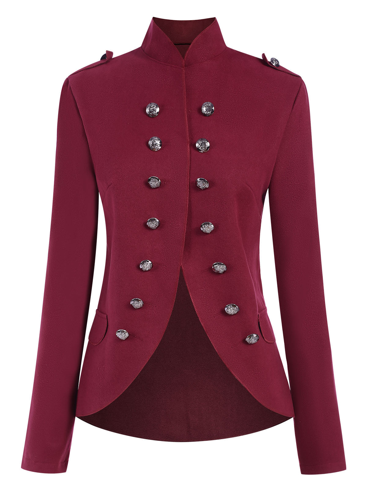 Fabiola - Cappotto doppiopetto con colletto alto elegante