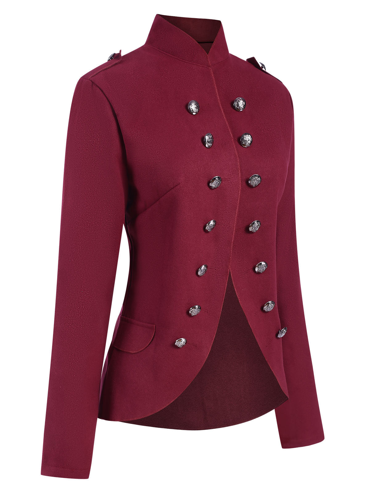 Fabiola - Cappotto doppiopetto con colletto alto elegante