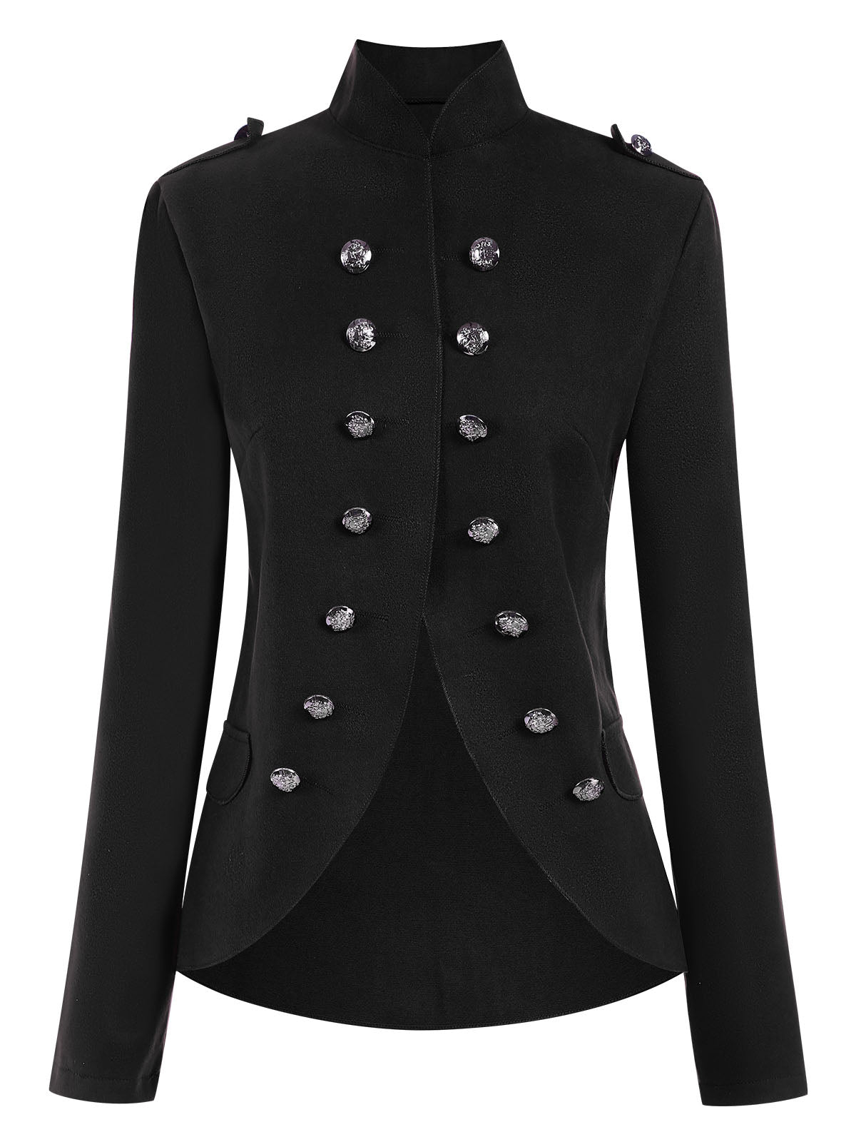 Fabiola - Cappotto doppiopetto con colletto alto elegante