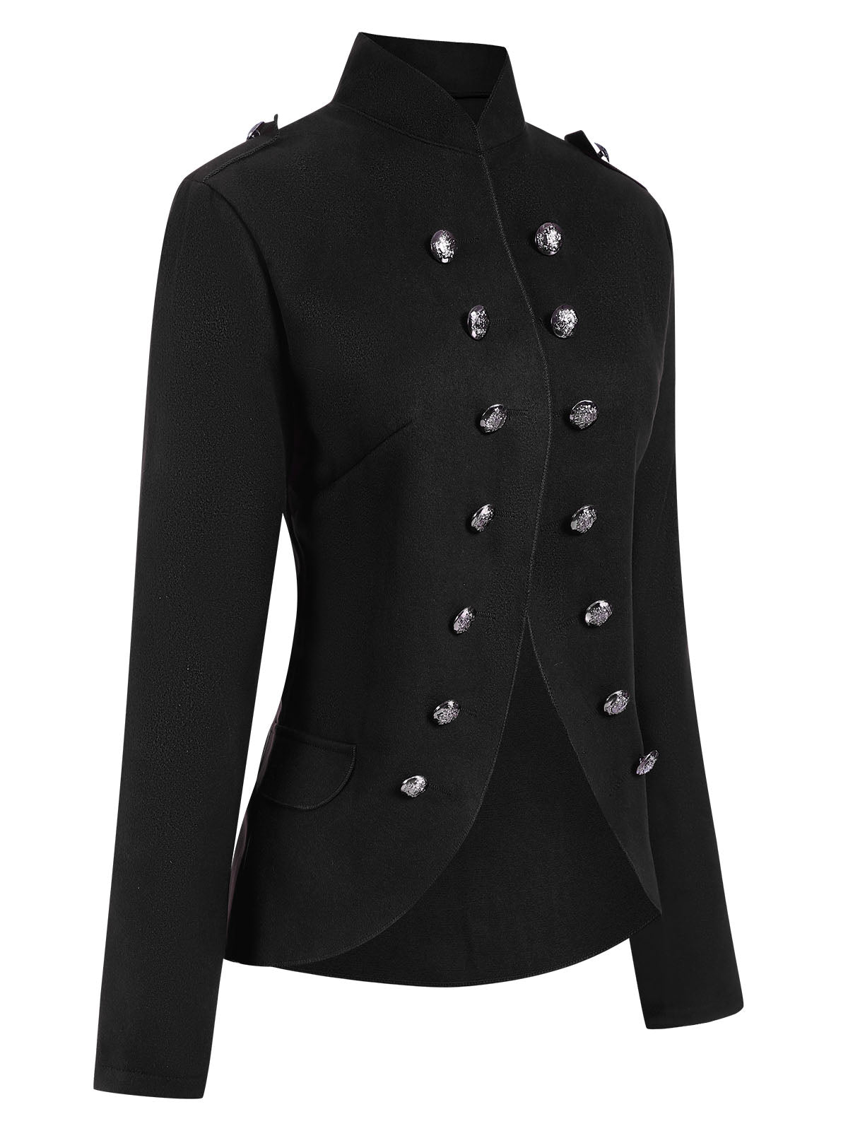 Fabiola - Cappotto doppiopetto con colletto alto elegante