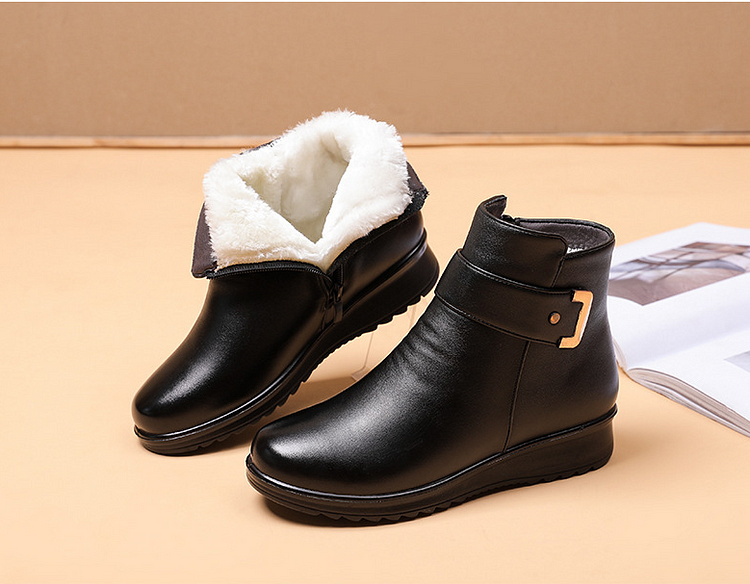 Santina - Stivali in vera pelle da donna Nero + Bianco