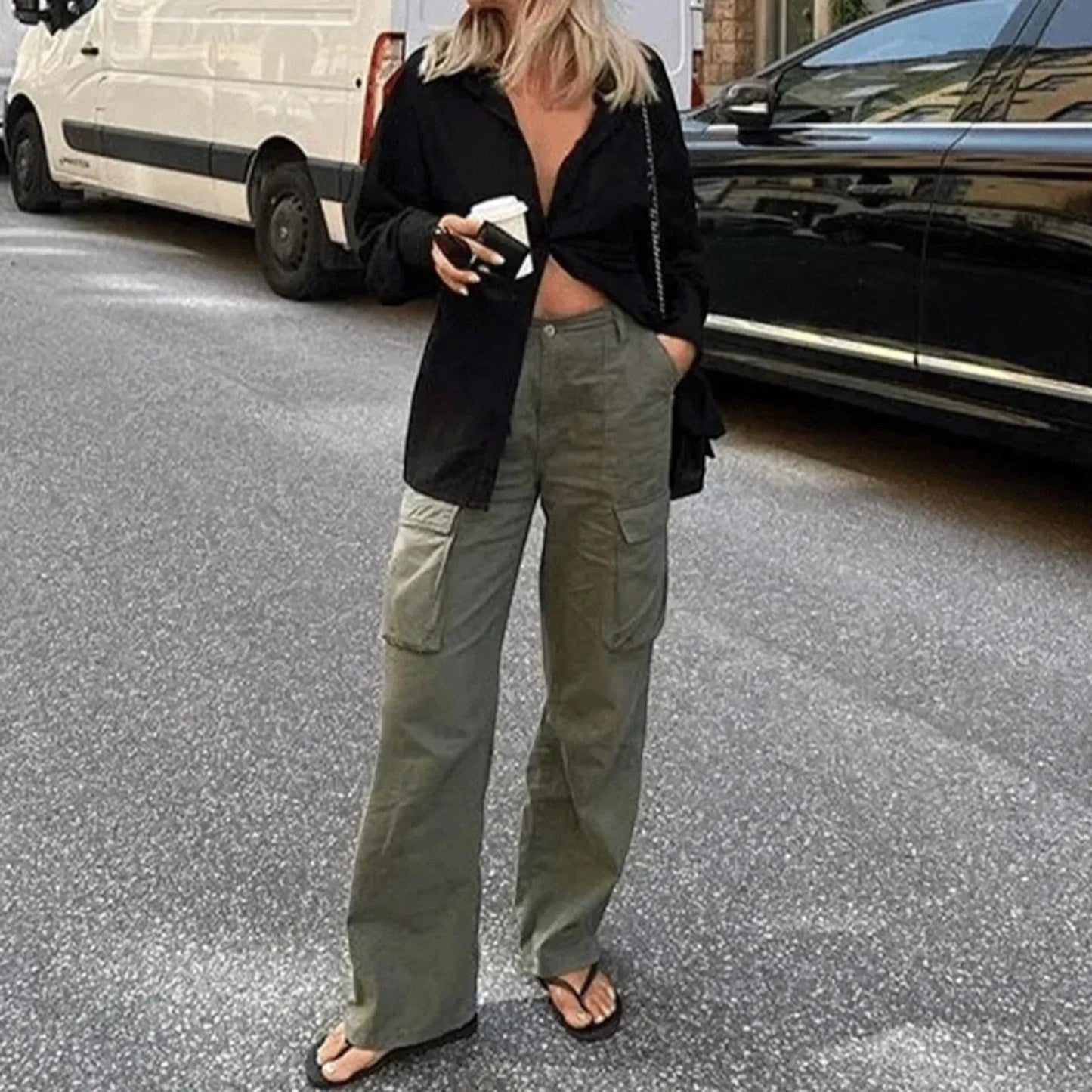 Vittoria - Pantaloni Cargo Casual da Donna dal Taglio Moderno