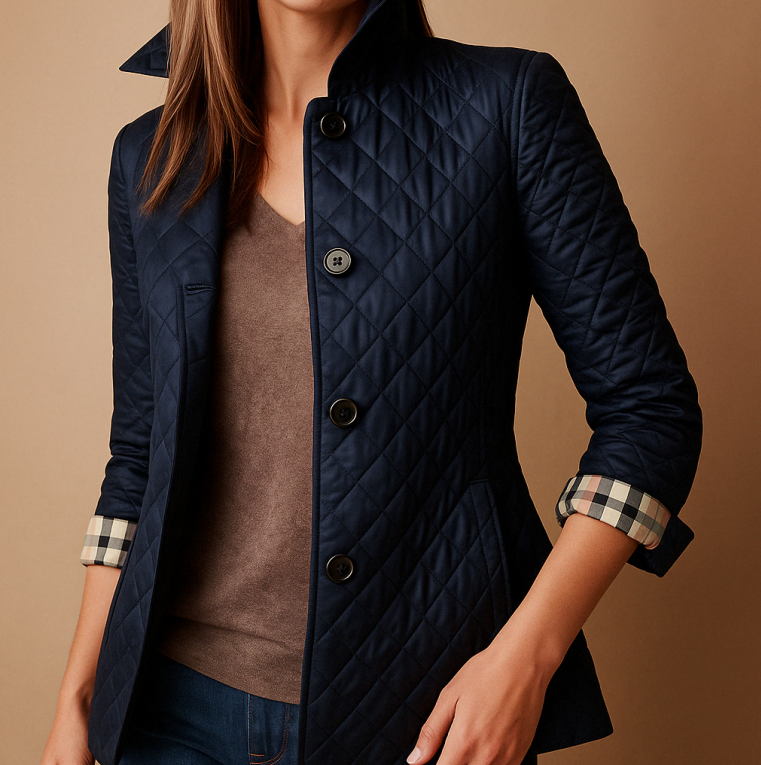 Paola – Giacca Autunnale Elegante Seta e Cotone Donna