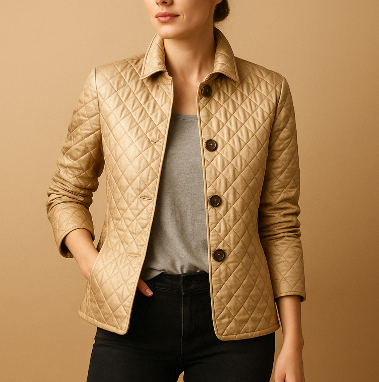 Paola – Giacca Autunnale Elegante Seta e Cotone Donna