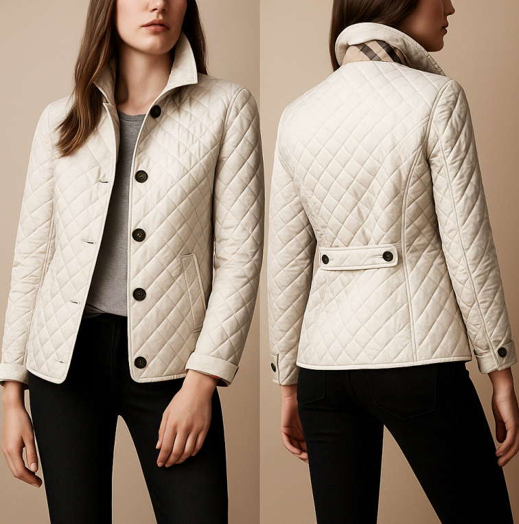 Paola – Giacca Autunnale Elegante Seta e Cotone Donna