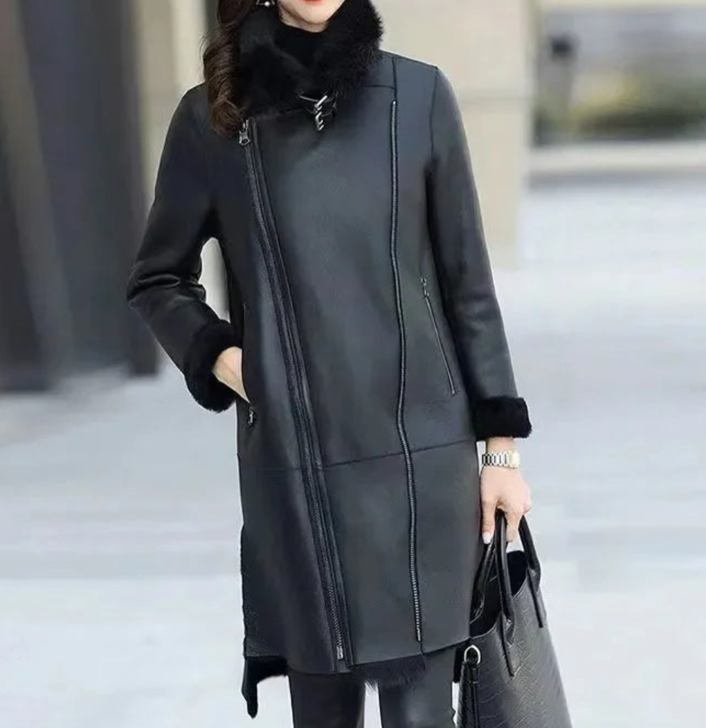 Eda - Giacca classica da donna in vera pelle