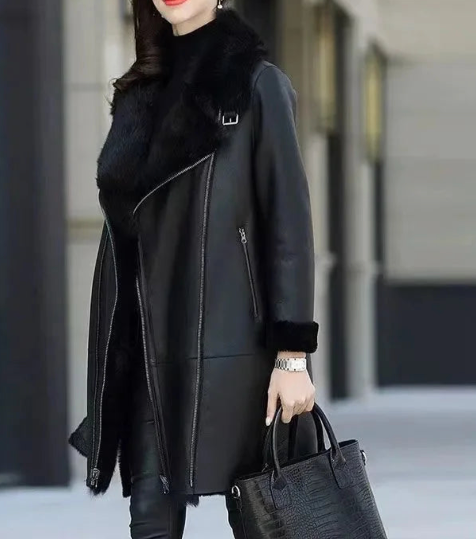 Eda - Giacca classica da donna in vera pelle