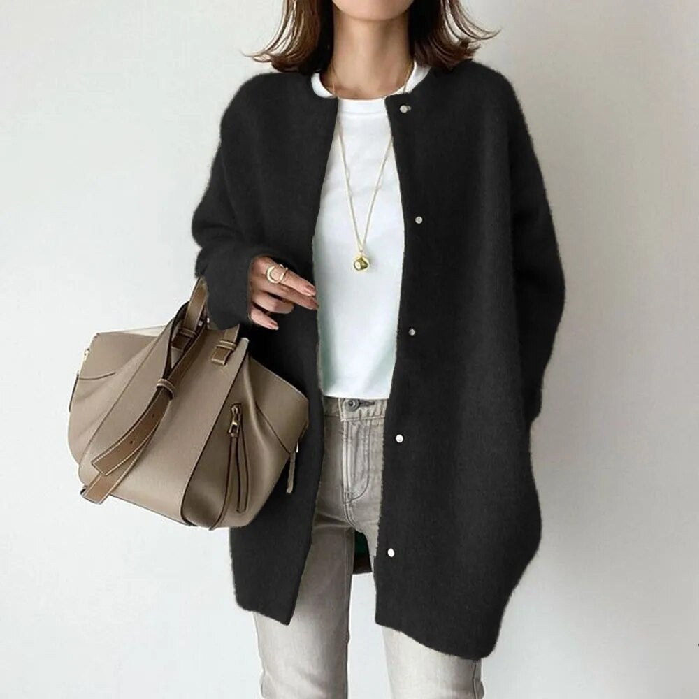 Silvia - Cardigan in Maglia con Chiusura a Bottoni