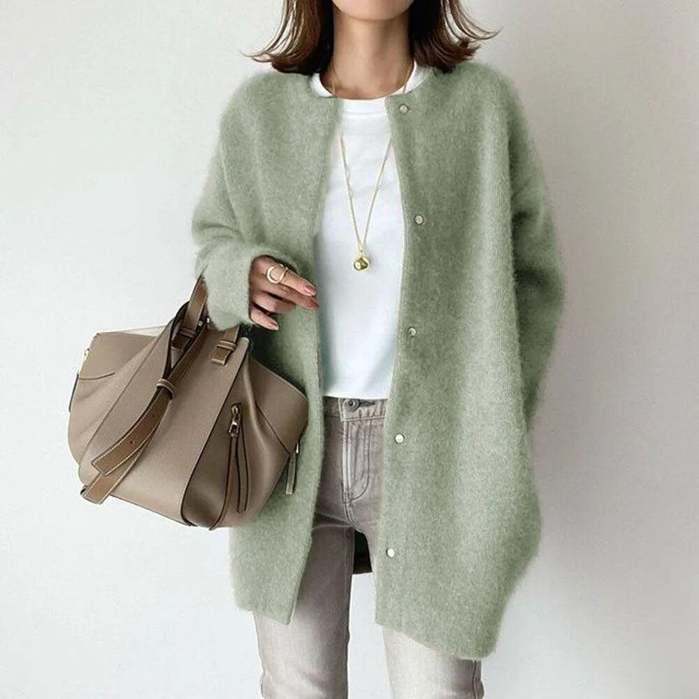 Silvia - Cardigan in Maglia con Chiusura a Bottoni
