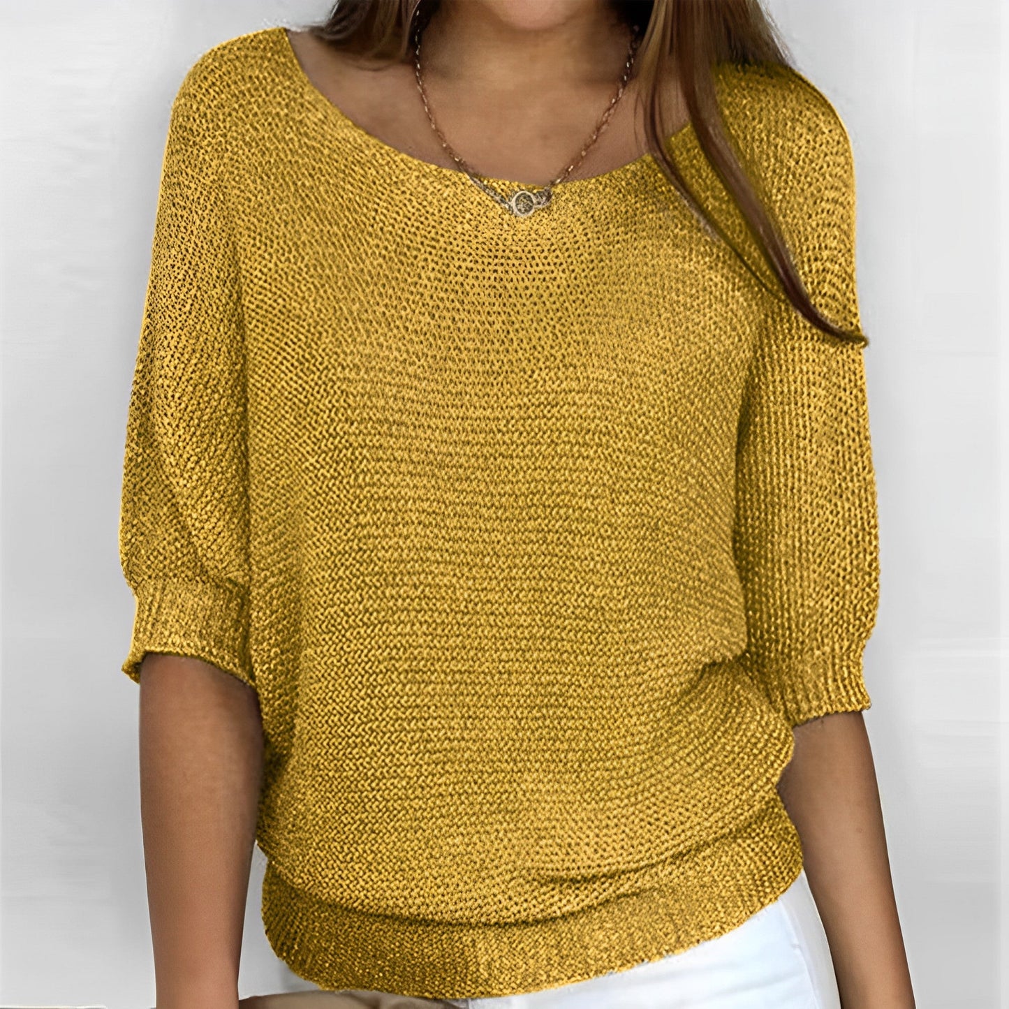 Eliana - Maglia con scollo all’americana elegante