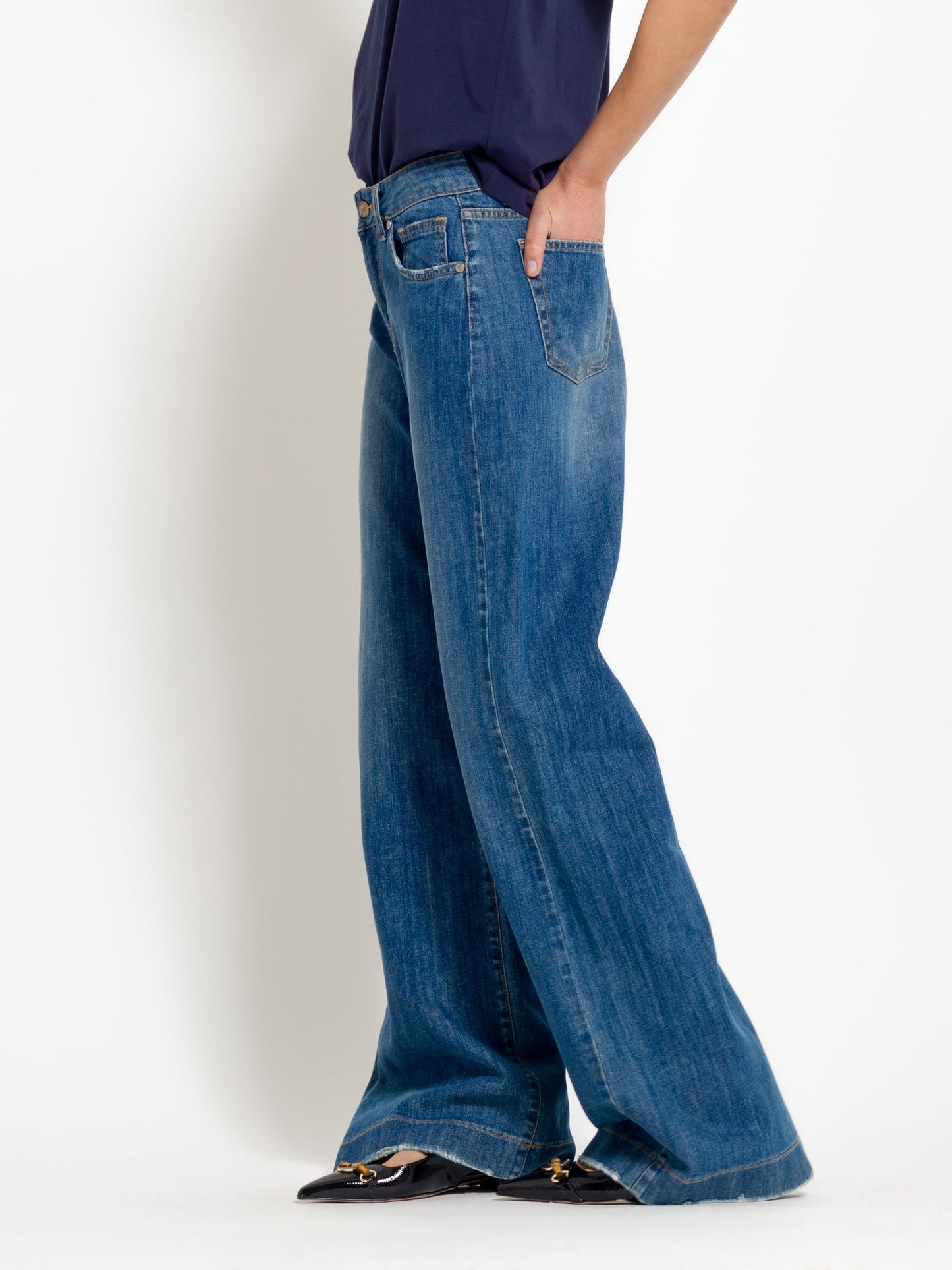 Sestilia - Jeans a palazzo in denim da donna Blu