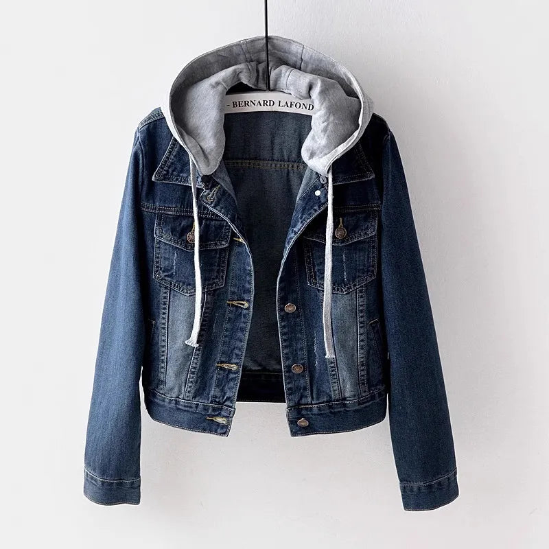 Crescenza – Giacca di Jeans Donna Blu Classica