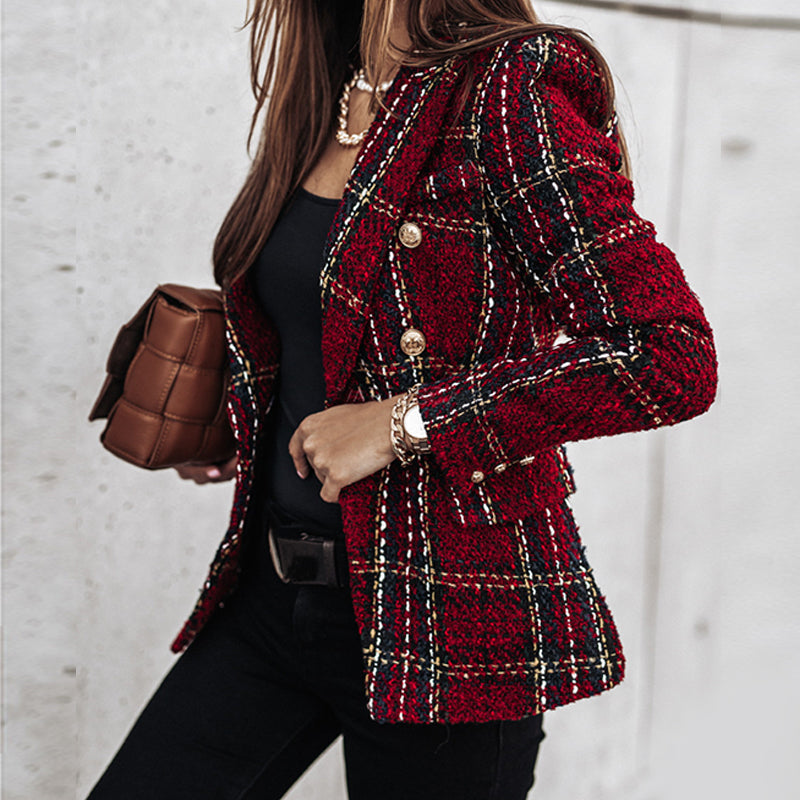 Umberta - Blazer a Quadri Autunnale e Senza Tempo da Donna