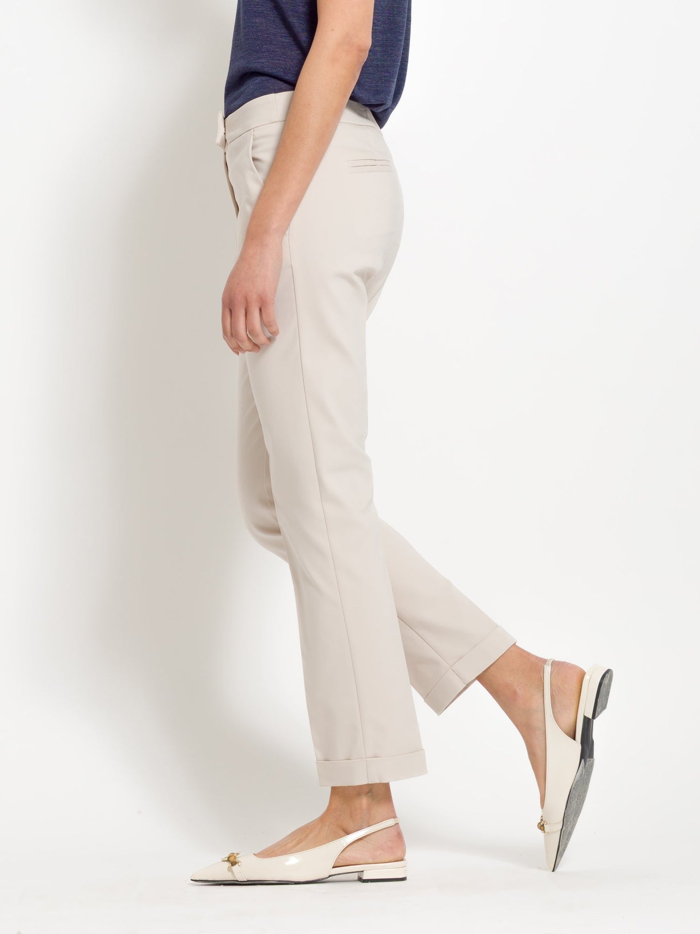 Soledad - Pantaloni chino in cotone da donna Beige