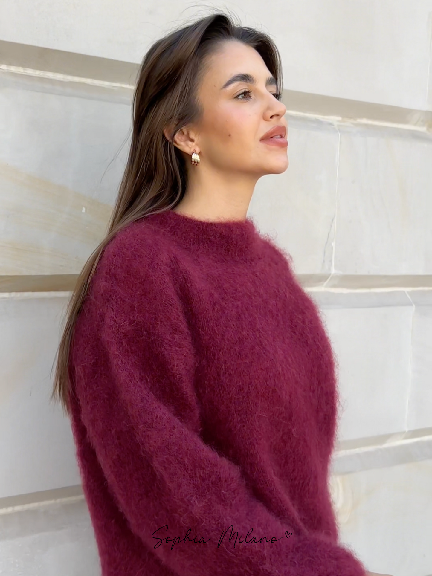 Erica - Maglione girocollo in mohair morbido