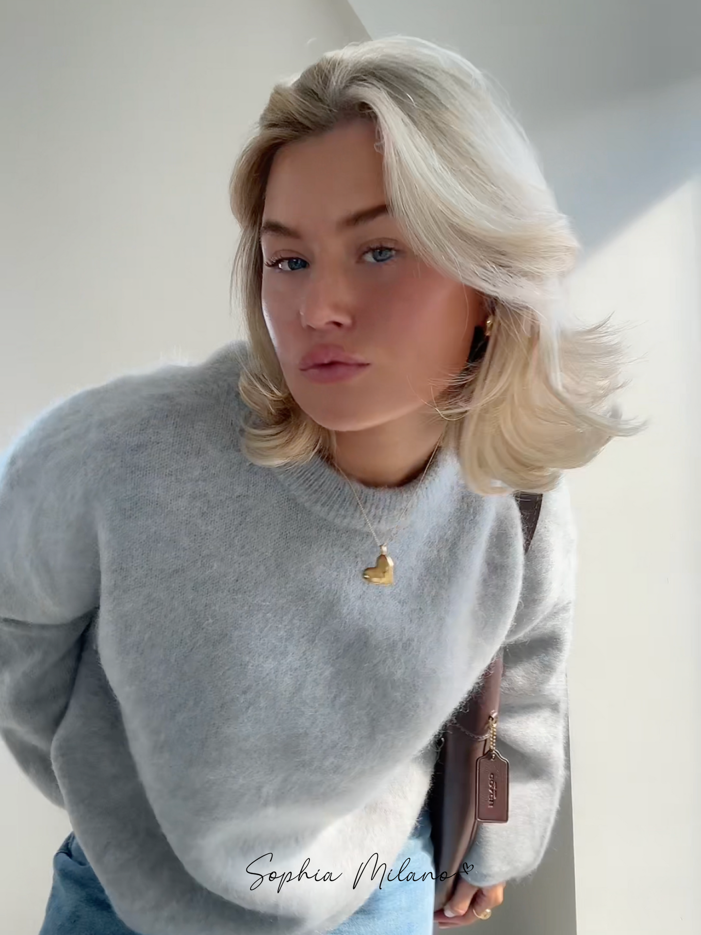 Erica - Maglione girocollo in mohair morbido