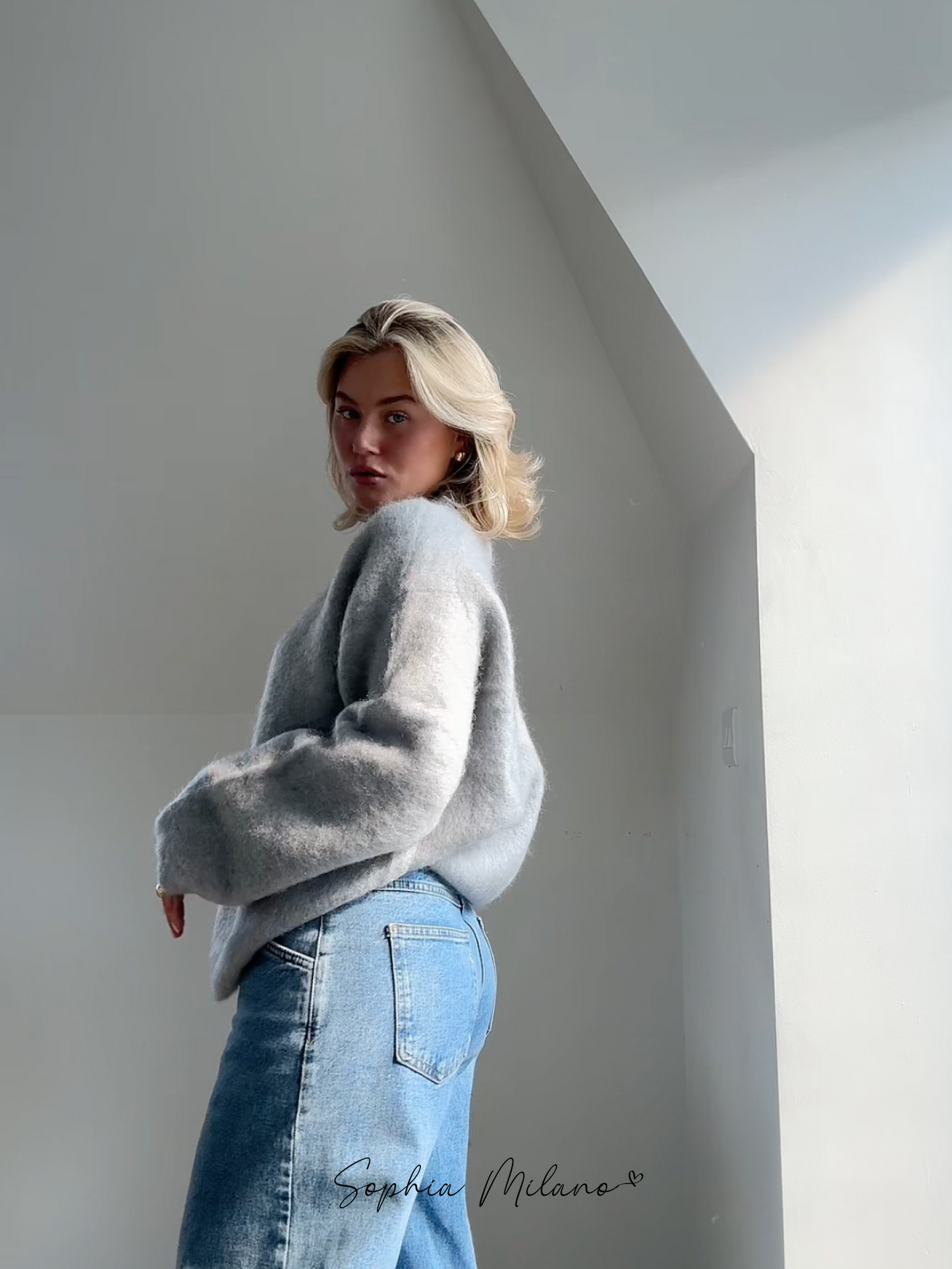 Erica - Maglione girocollo in mohair morbido
