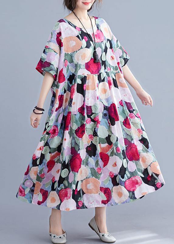 Stella - Vestito lungo estivo boho floreale donna Rose