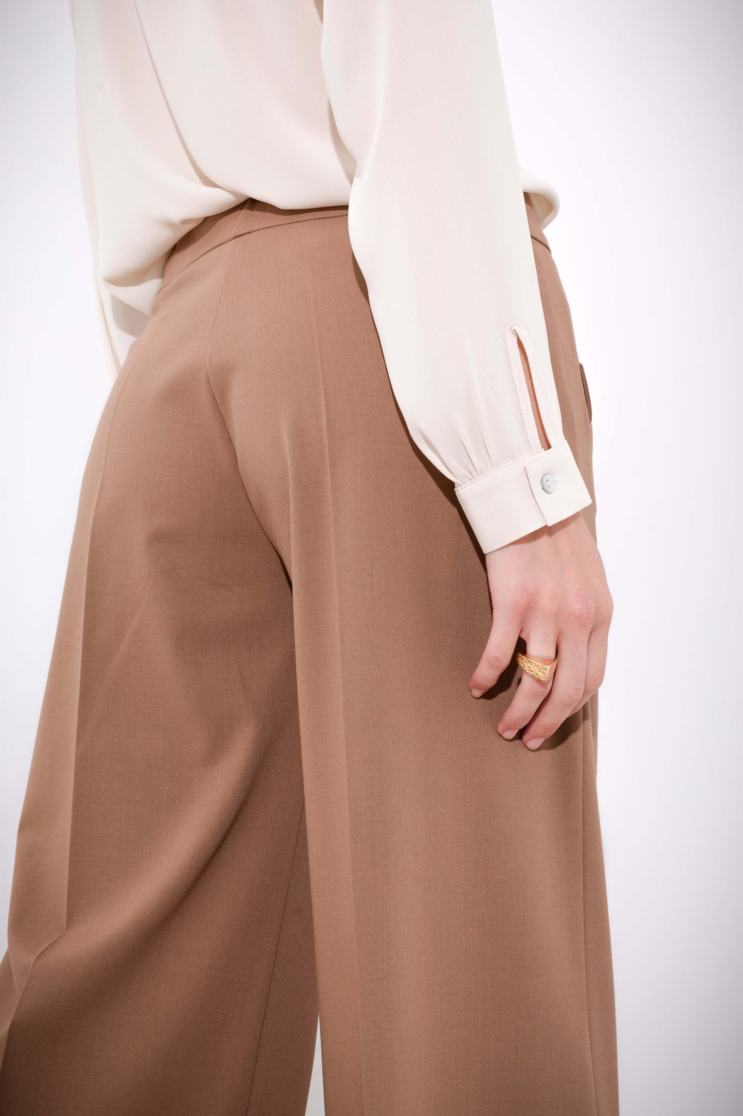 Tatiana - Camicia elegante in viscosa da donna Beige