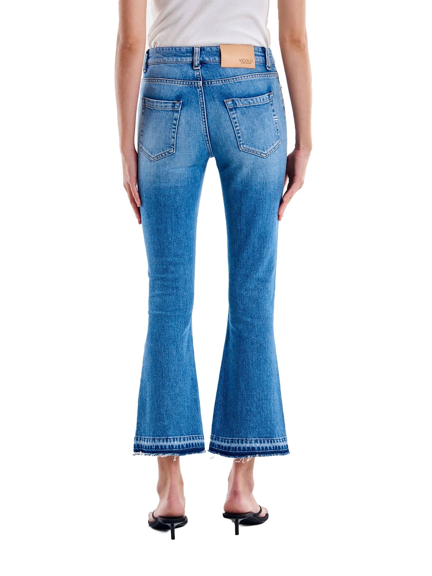 Tazia - Jeans flare in denim chiaro da donna Blu