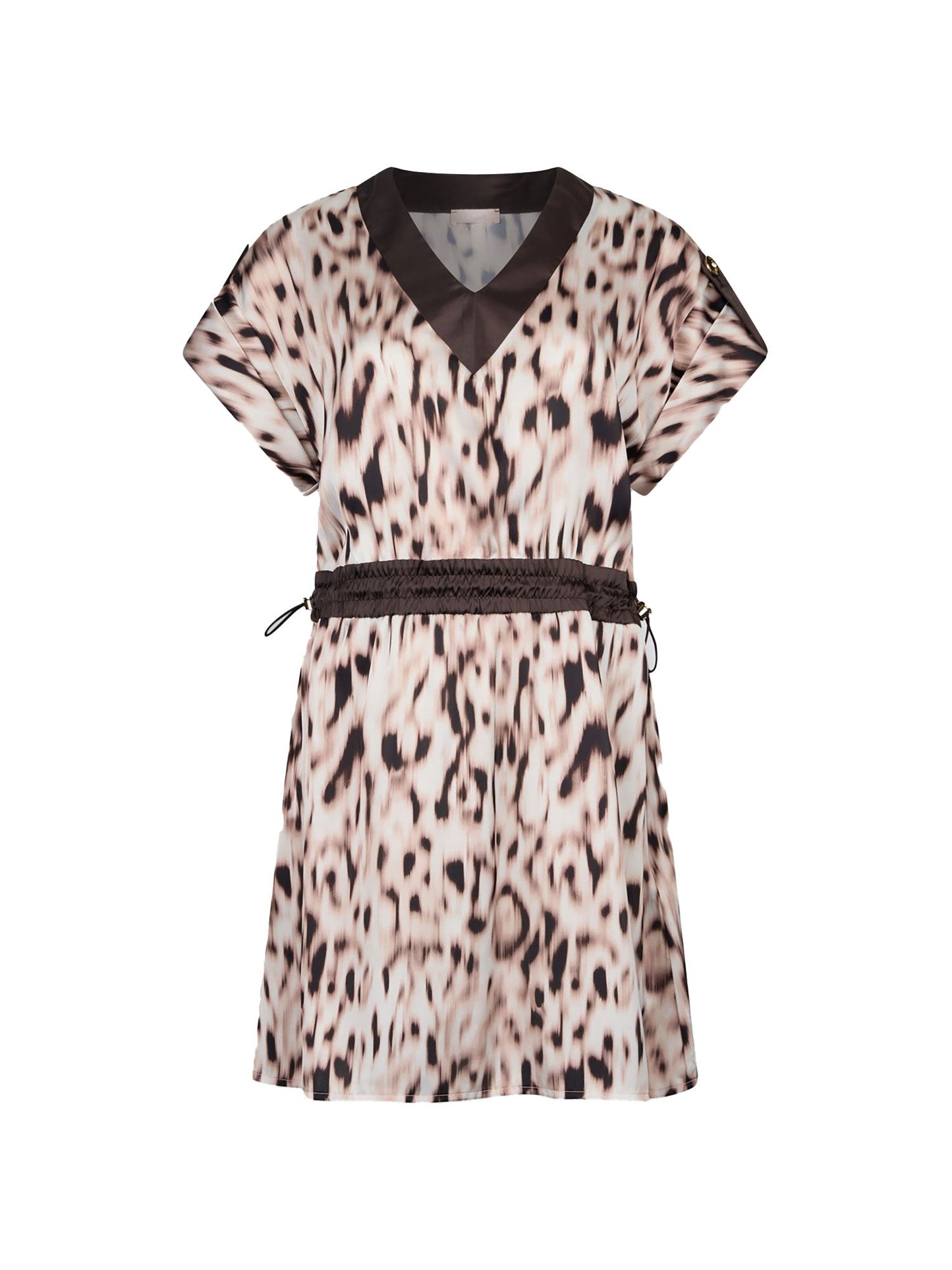 Teodora - Abito corto in raso animalier da donna Animale