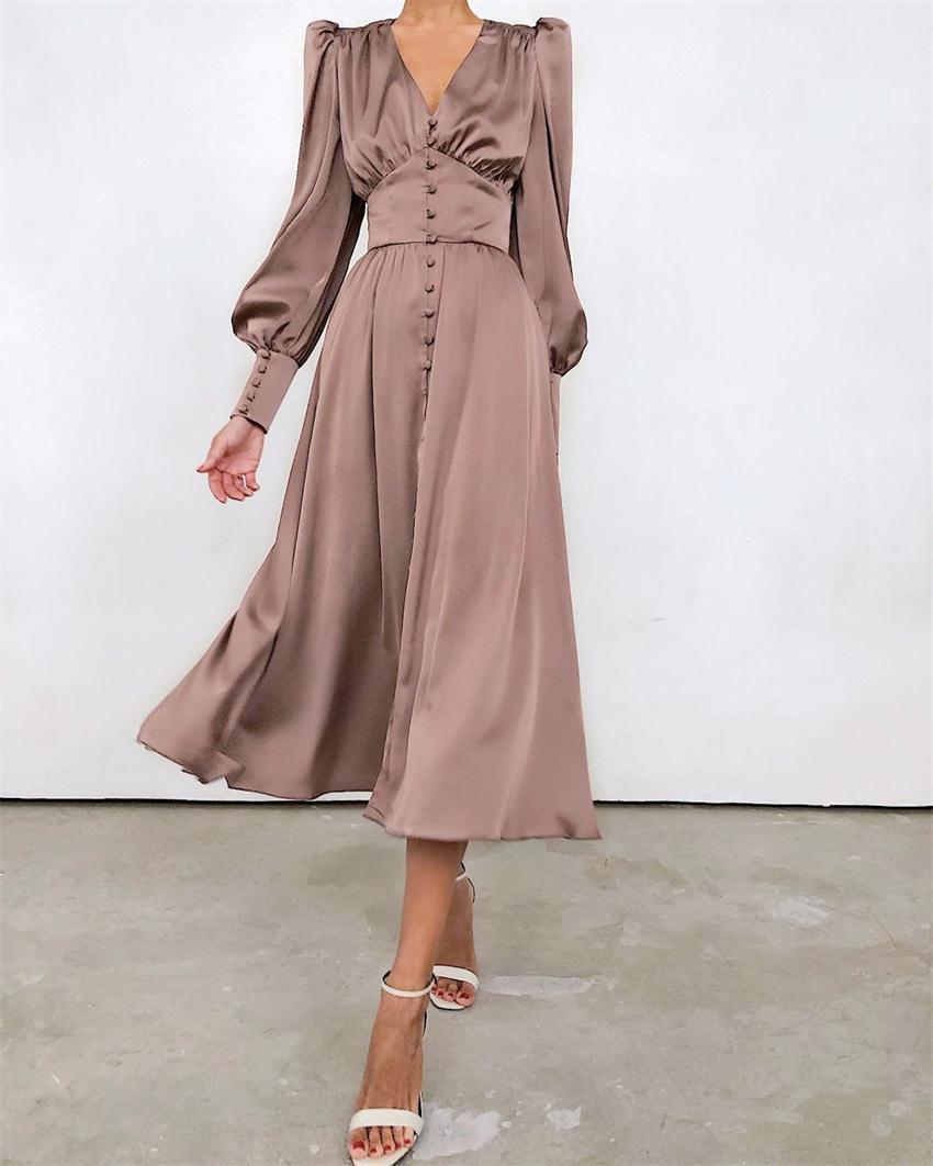 Tinni - Abito midi in raso elegante da donna Cachi