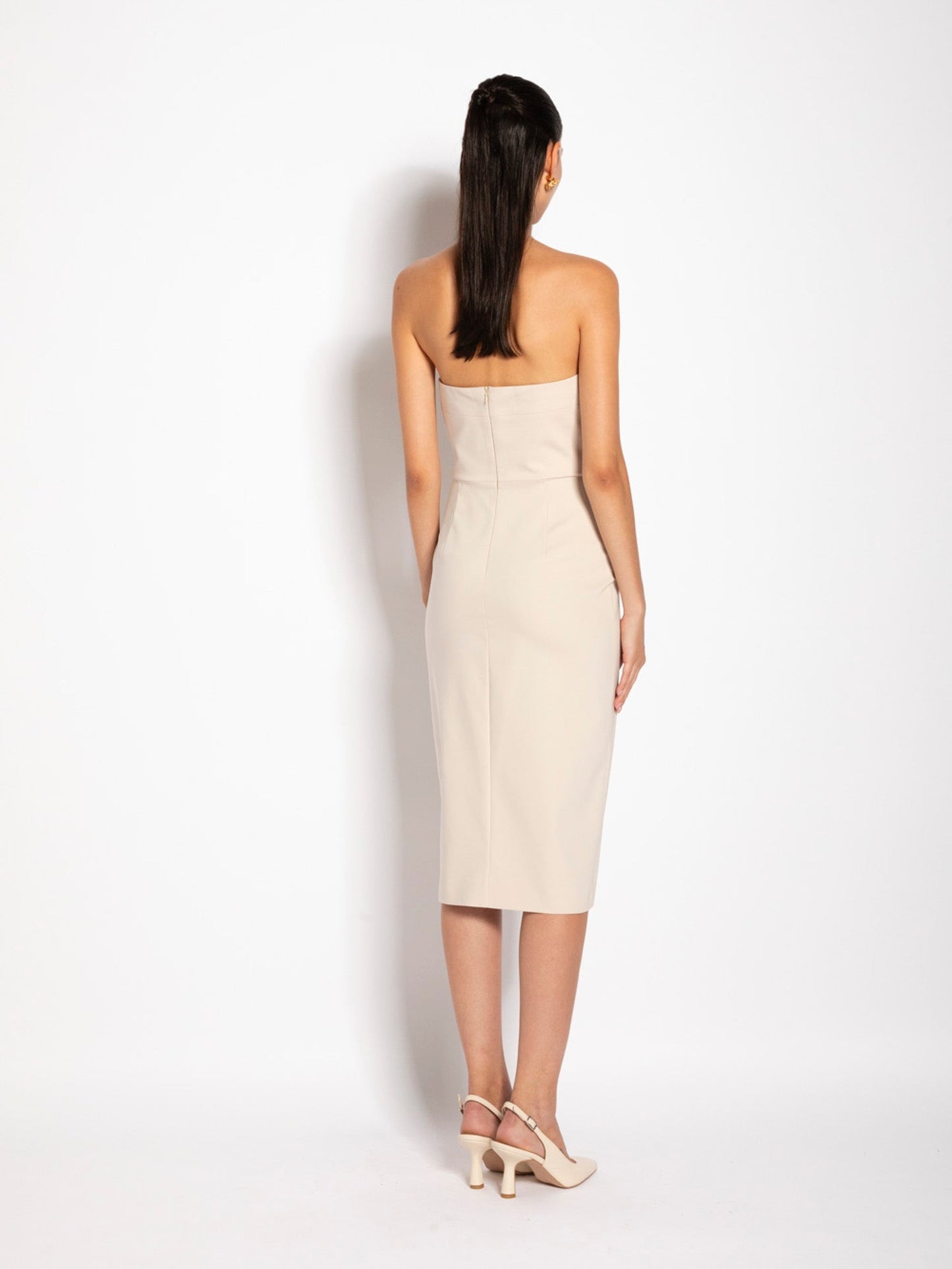 Tonina - Abito bustier elegante da donna Beige