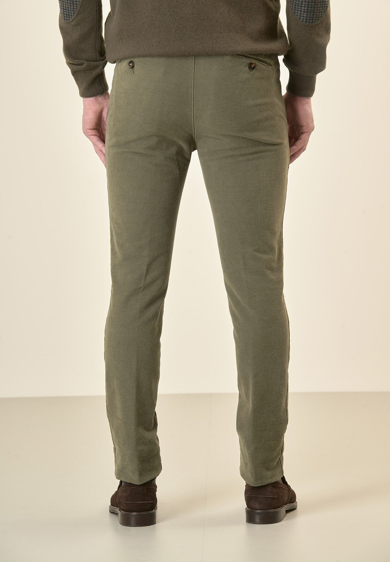 Teodoro - Pantalone Verde Slim Fit Uomo Elegante