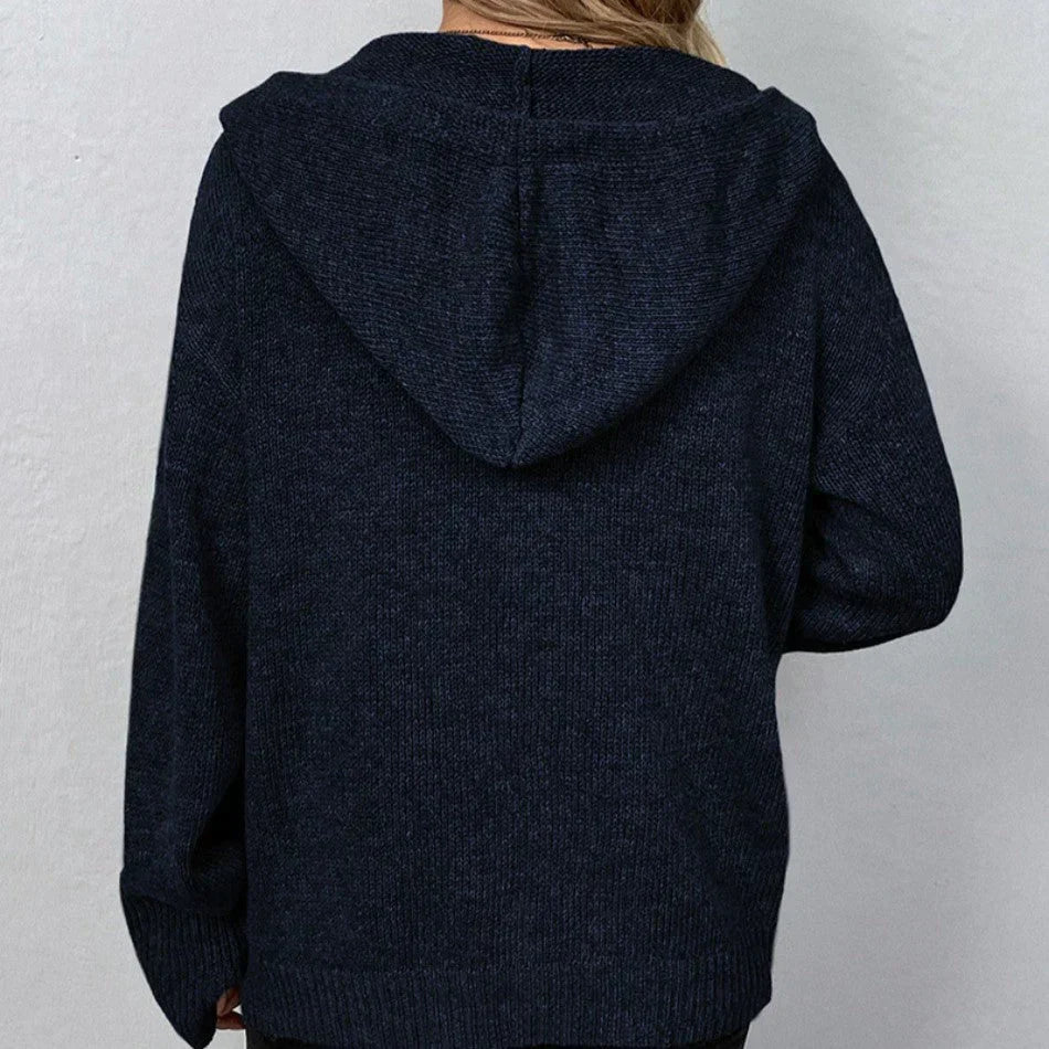 Armida - Cardigan con cappuccio e coulisse donna