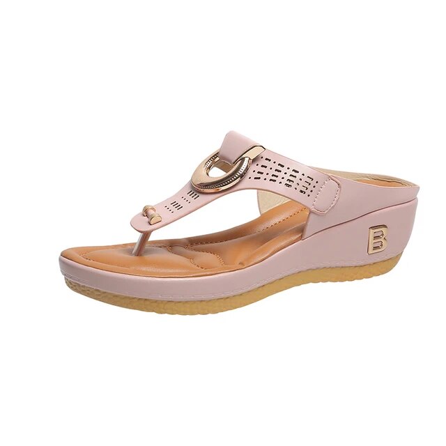 Miranda – Sandali con Zeppa in Pelle Stile Fresco