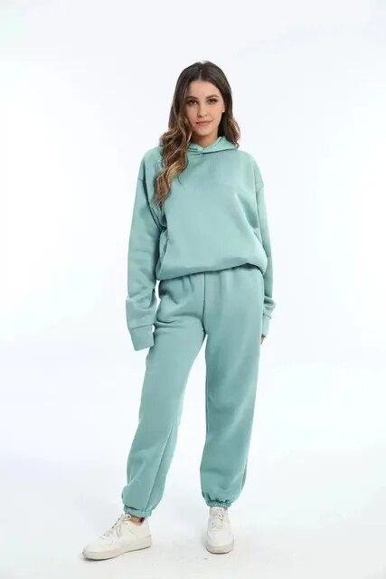 Isabella – Set Felpa con Cappuccio Tinta Unita