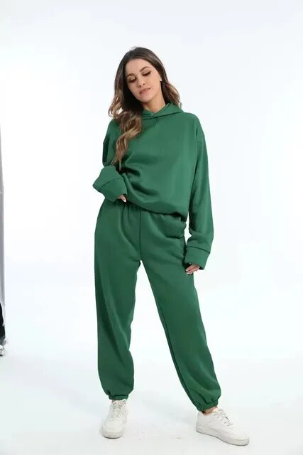 Isabella – Set Felpa con Cappuccio Tinta Unita