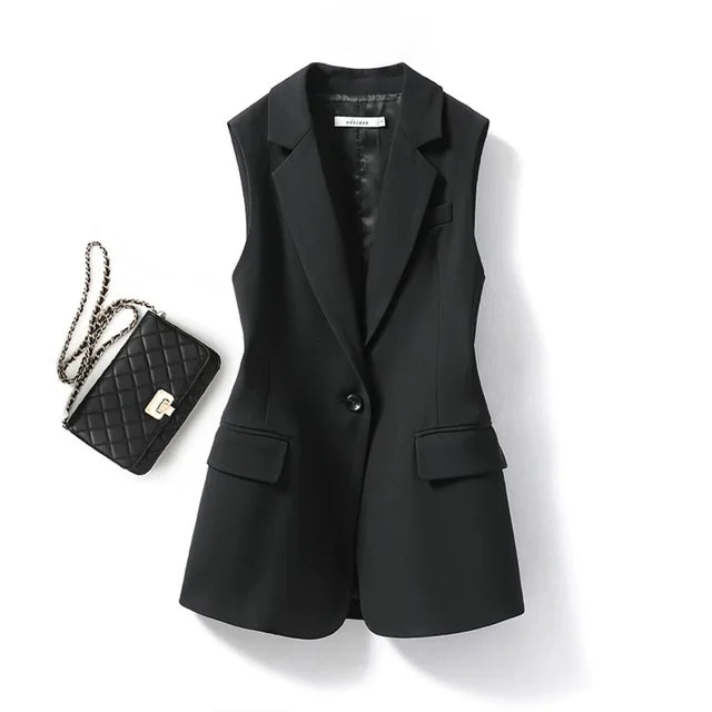 Leonilda - Blazer Donna Senza Maniche Elegante e Versatile