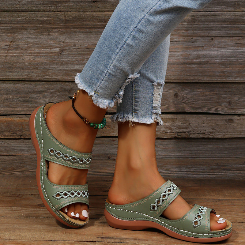 Yasmina - Sandali antiscivolo da donna - Verde