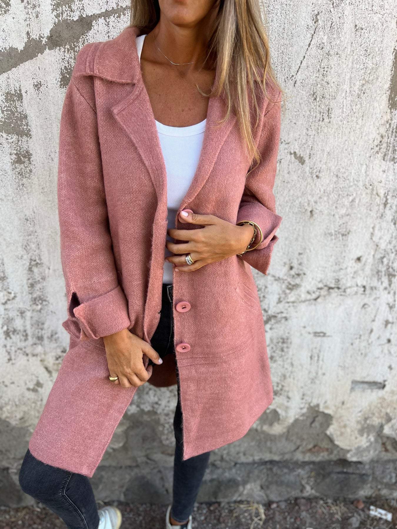 Cecilia – Cappotto Donna Lungo in Maglia Elegante