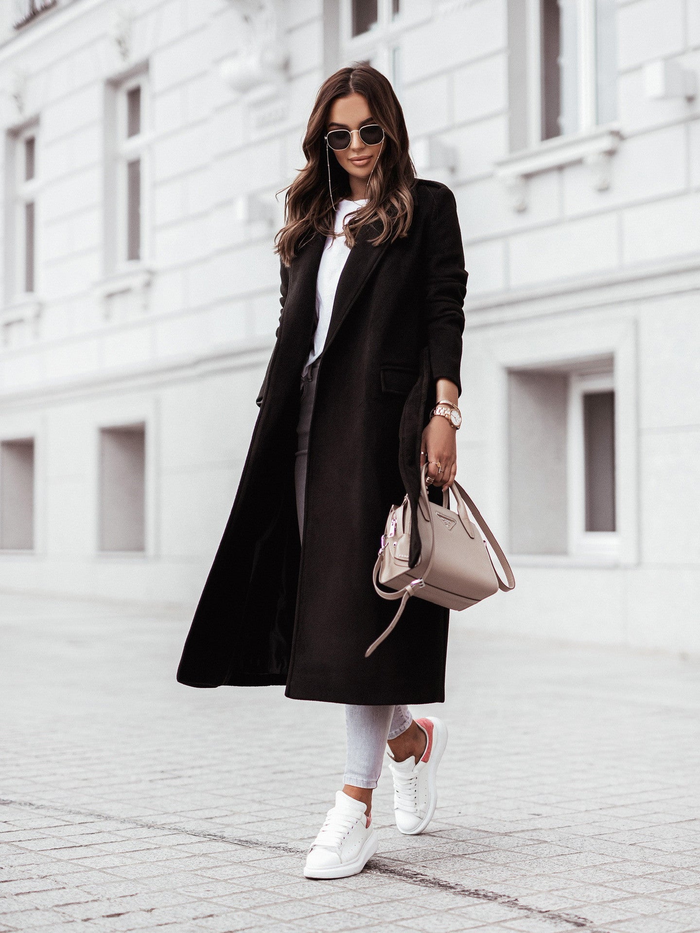 Carolina – Cappotto Donna Elegante con Cintura in Vita