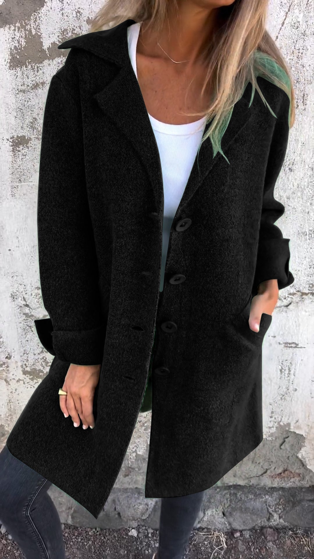 Cecilia – Cappotto Donna Lungo in Maglia Elegante