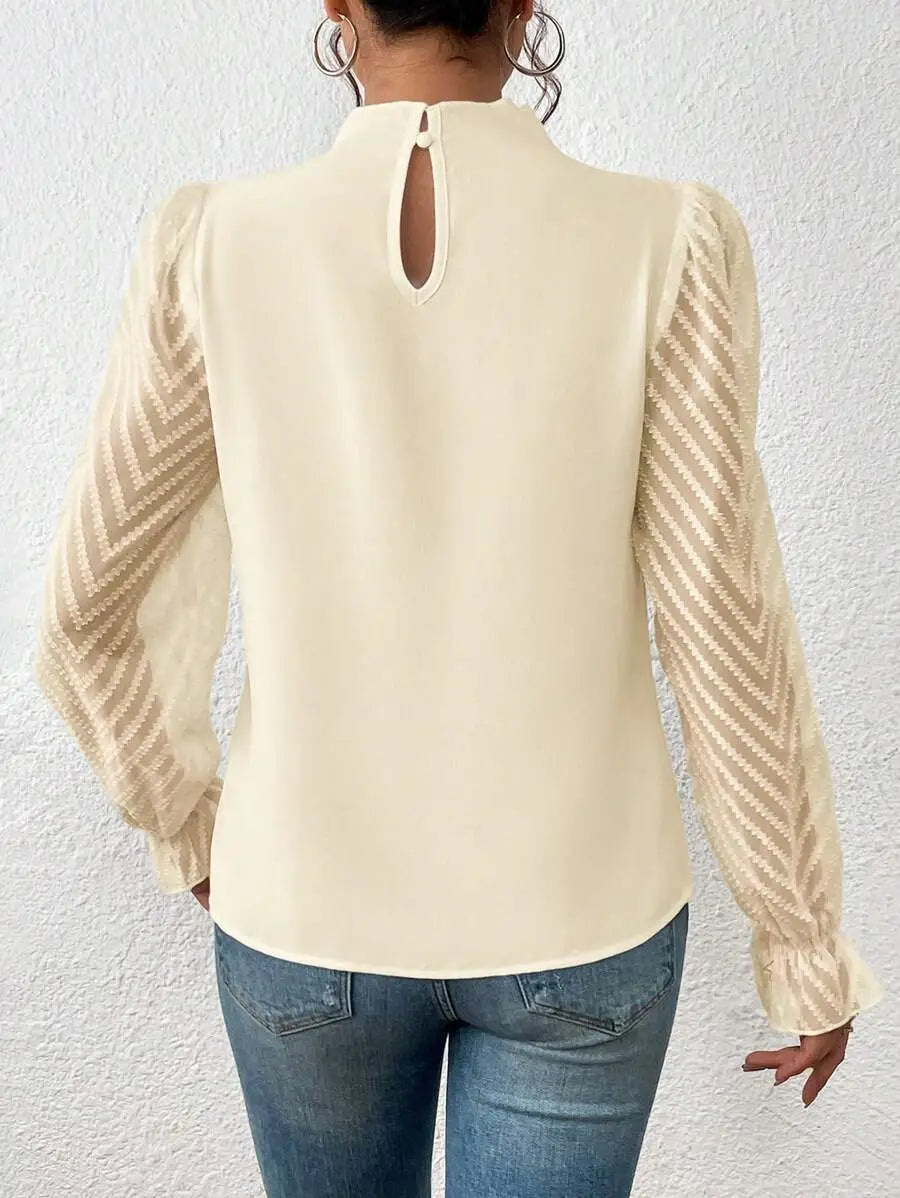 Uriana - Abito chemisier donna con dettaglio in mousseline
