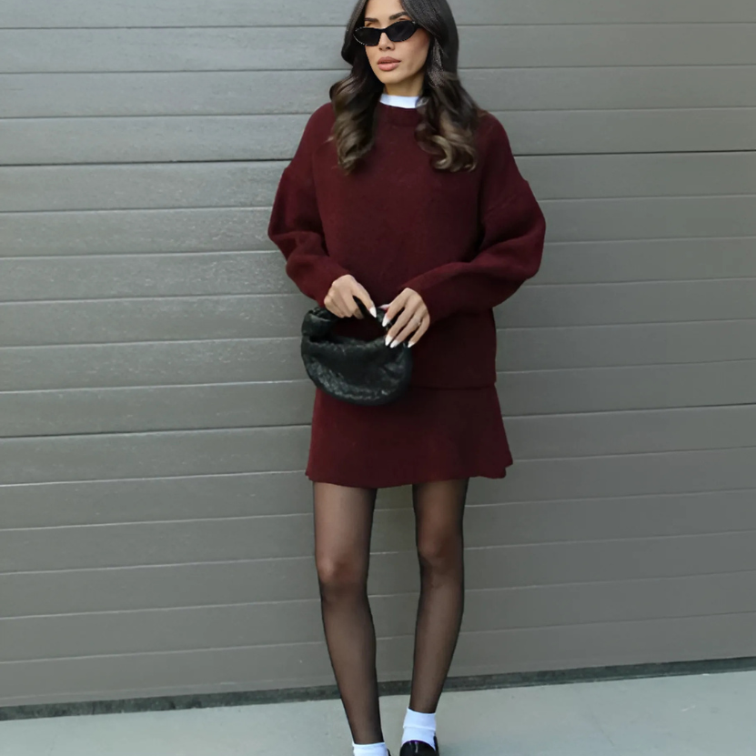 Ilaria – Set Gonna e Maglione Abbinati Donna