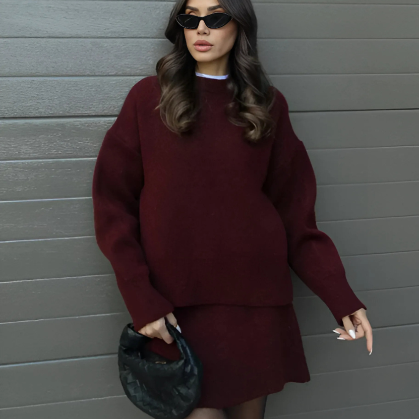 Ilaria – Set Gonna e Maglione Abbinati Donna