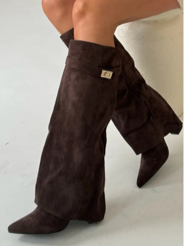Ketty - Stivali Alti Donna Autunnali con Soletta Comfort