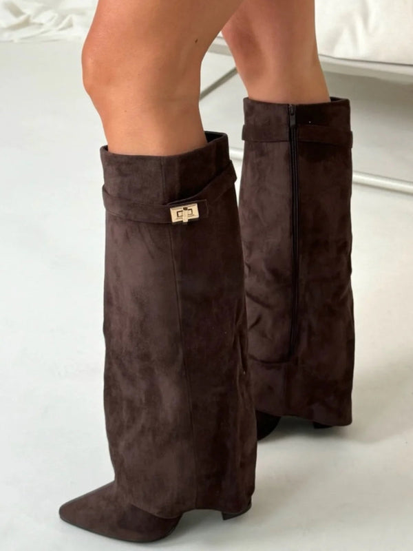 Ketty - Stivali Alti Donna Autunnali con Soletta Comfort