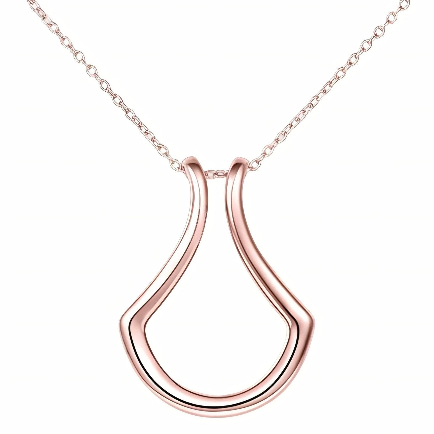 Silvia - Collana Porta Anello Ferro di Cavallo Acciaio Donna