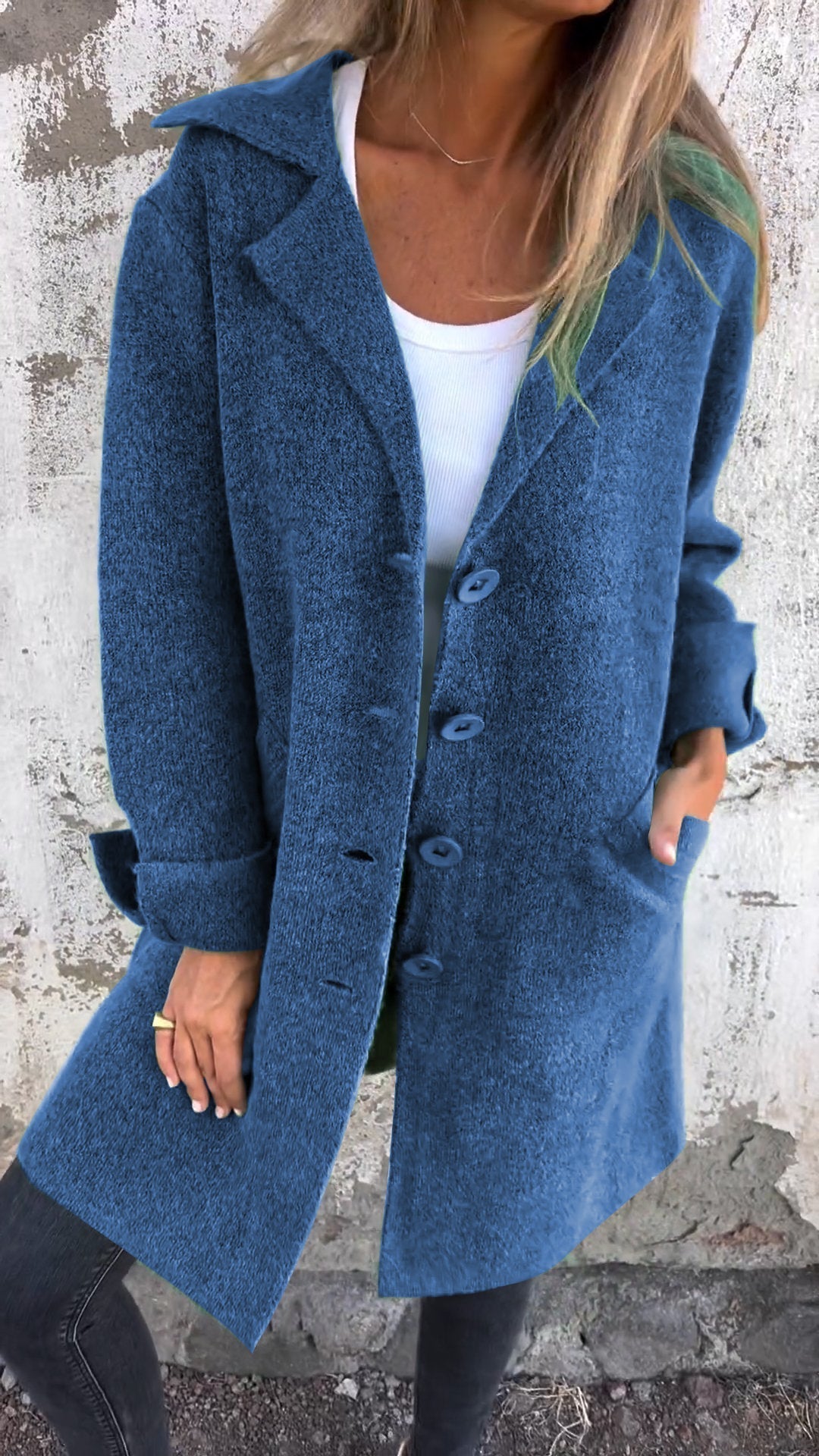 Cecilia – Cappotto Donna Lungo in Maglia Elegante