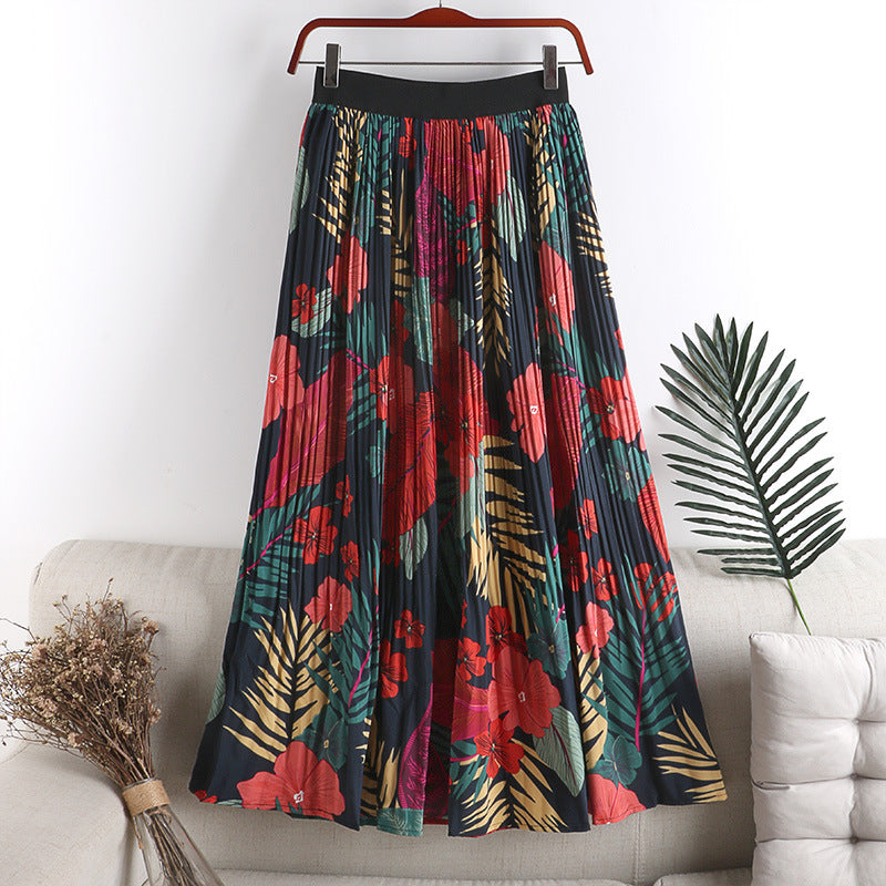 Pina – Gonna a Pieghe in Chiffon con Stampa Donna