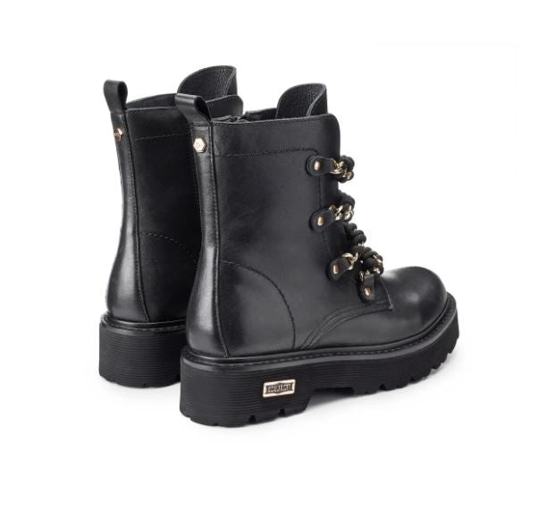 Flavina - Anfibi con catena e fascia decorativa