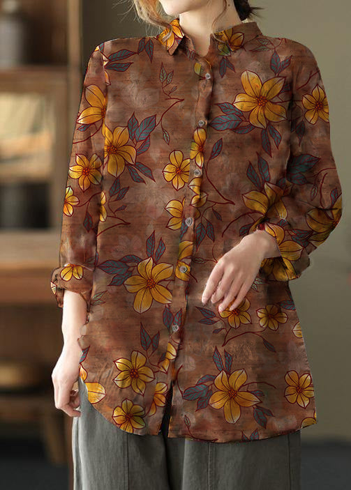 Martina - Blusa Tunica Patchwork Rossa Elegante