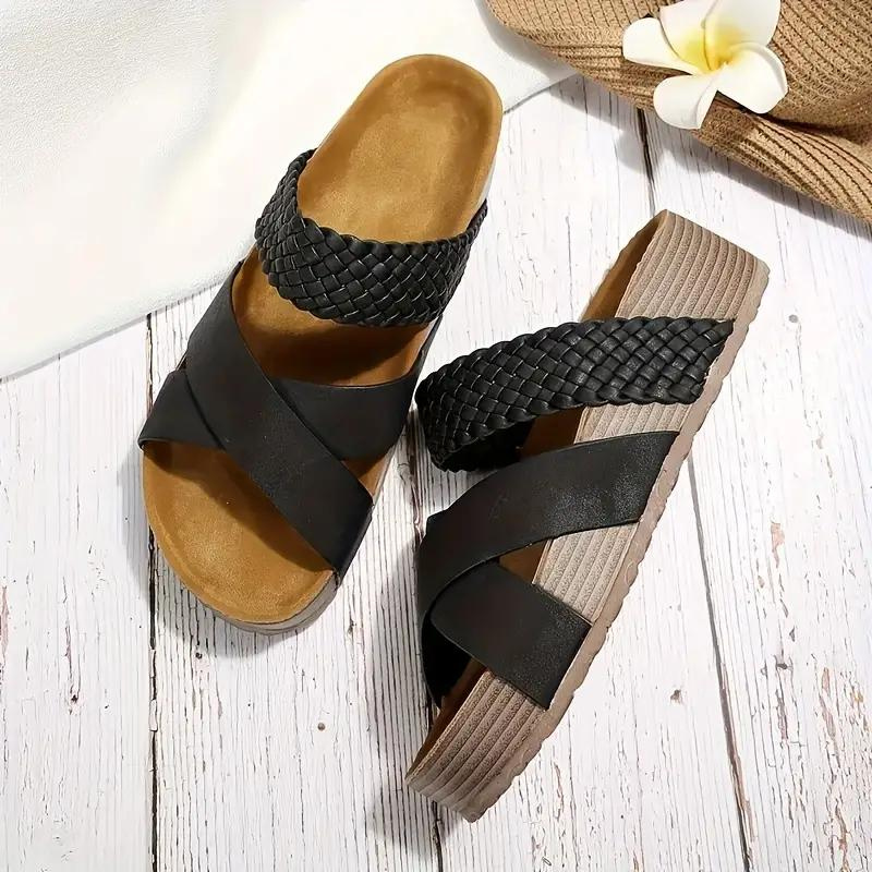 Olga – Sandali Platform Intrecciati Stile Estivo Casual