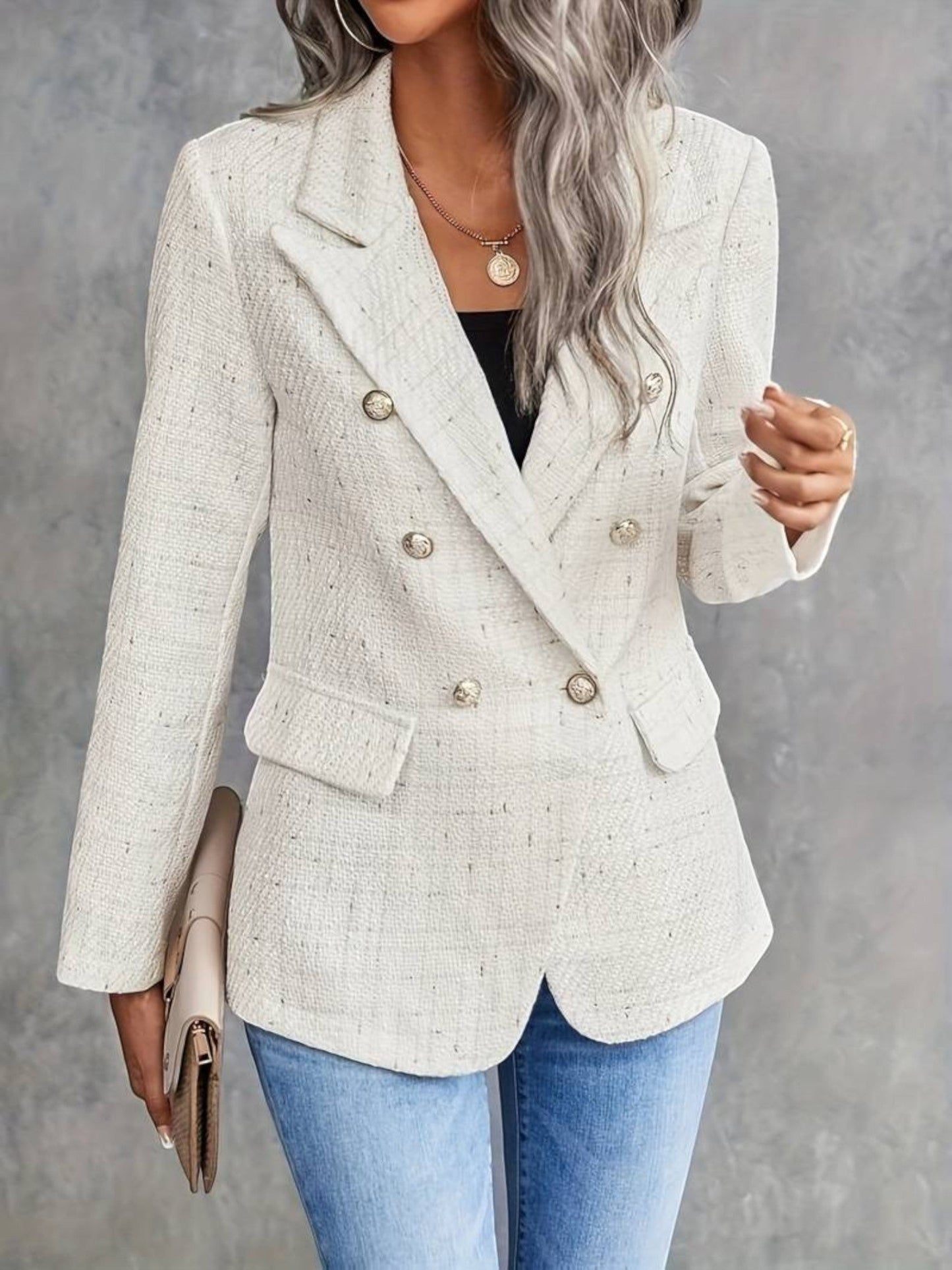 Undina – Blazer Elegante con Texture Raffinata Donna