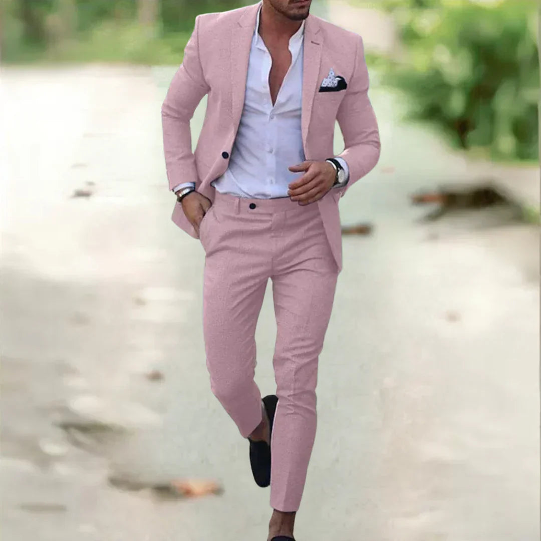 Valerio – Abito Due Pezzi Slim Fit Ideale Per Cerimonie E Business